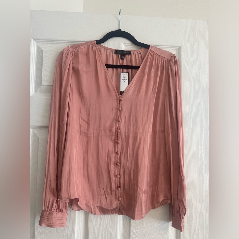 Pink Banana Republic Blouse, NWT, XS